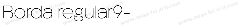 Borda regular9字体转换